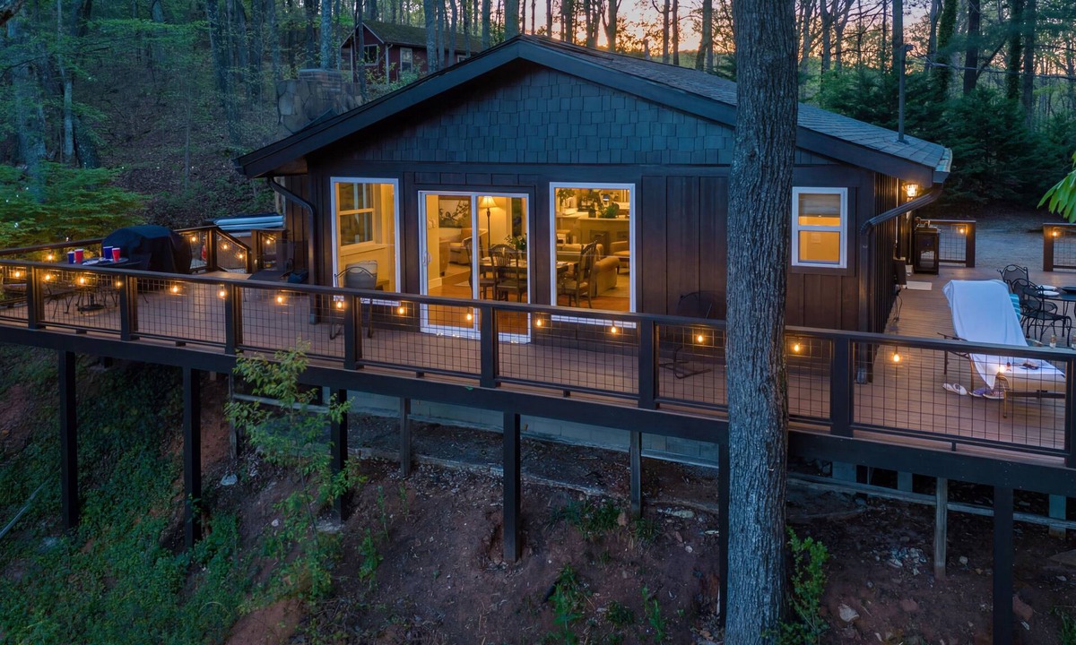 Clarkesville House | Lake Burton cottage with hot tub, lake views, and 3 bedrooms.