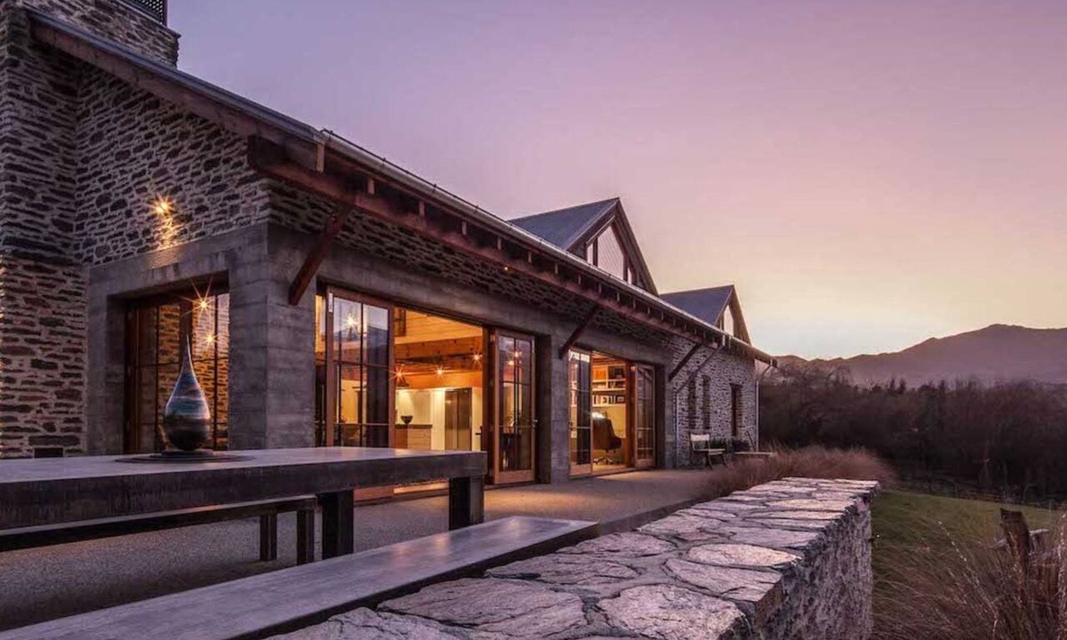 Lower Shotover House | Toi Point Lodge - A rural luxury villa inspired by the charm of a historic stone farm building.