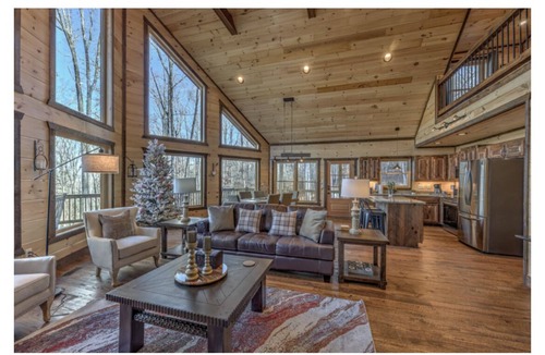 Morganton Cabin | Blue Ridge Cabin, Mountain Views, Hot Tub, Game Room – Sleeps 12 Near Downtown
