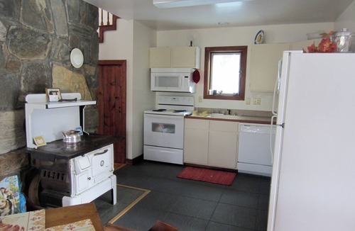 Plumtree Cabin | Classic mountain cabin with beautiful stone fireplace in a rural setting