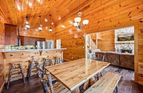 Chalet Village Cabin | Hot Tub » Theater » Pool Table » 3 King Suites
