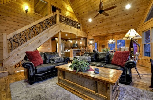 Blue Ridge Cabin | Mountain Dream Hideaway | Stylish Cabin w/Mountain Views, Hot Tub & Game Room