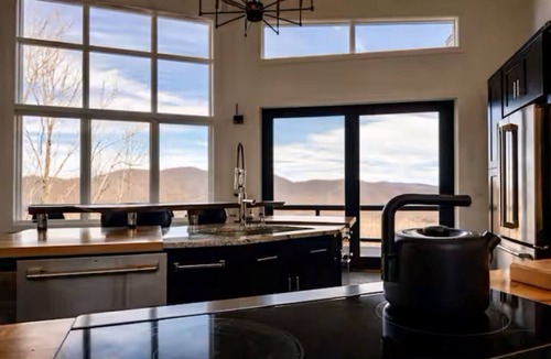 Asheville House | Panoramic Blue Ridge Views Hot Tub Designer Mountain Home in Asheville