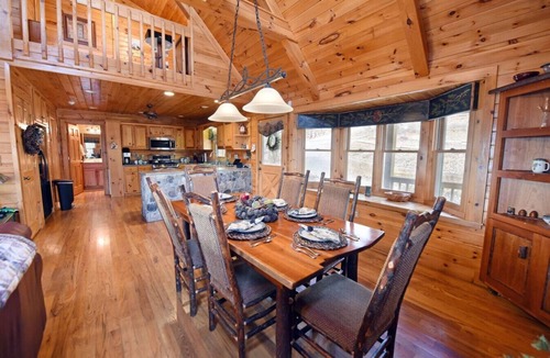 Ridges Over the Lake Cabin | Point of View | 3BR Luxury Cabin Hot Tub Game Room Mountain Views