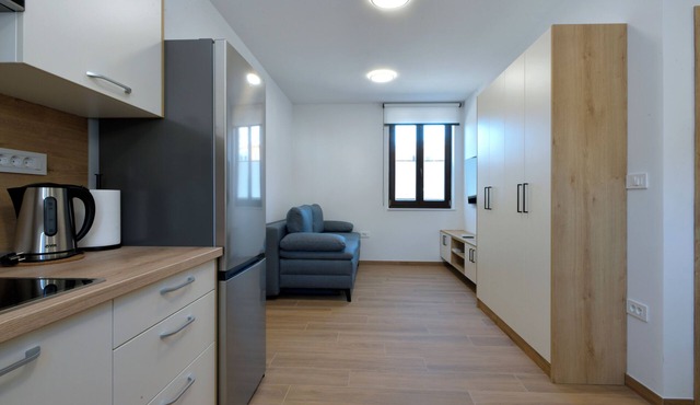 Charming 37 m² 1-Bedroom Apartment with AC & Wi-Fi in Solkan in Nova Gorica