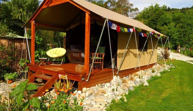 Glamping Tent on Permaculture Farm near Pohara Beach in Golden Bay, South Island