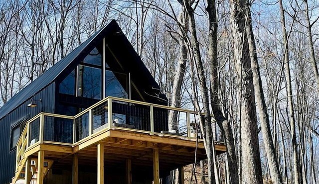 Gorgeous A-Frame Cabin Nestled in the Trees near Lost River, West Virginia in Mathias