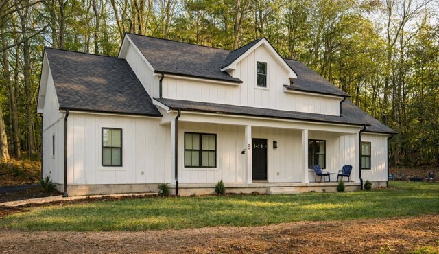 Laurel Hill Farmhouse | Private Hot Tub, Fire Pit, One-Level Modern Farmhouse Near Asheville