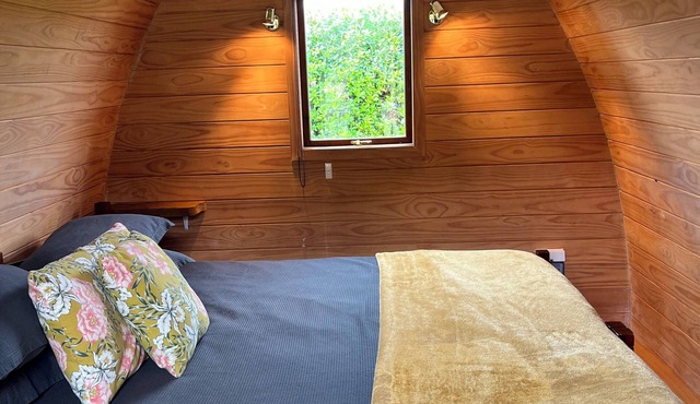 Pod 4 at Flat Hills Cafe and Tourist Park - King Pod off SH1 (accessible pod) in Ōhingaiti