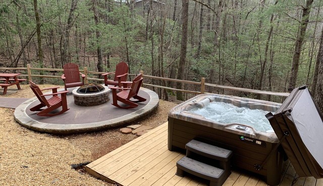 Private Ellijay Log Cabin, Hot Tub, Fire Pit, Pet Friendly, Mins to Downtown