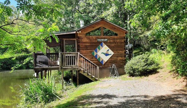 Romantic Cabin overloking pond