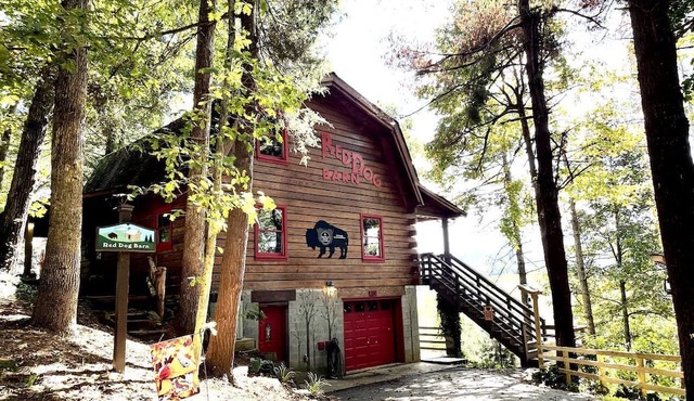 Rustic-Modern Log Cabin Getaway: Family-Friendly, Quiet Ranch, Wildlife at Your Door in Clyde, North Carolina in Clyde