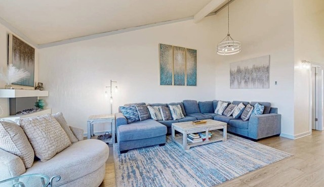 Stunning ocean-view home with W/D, sauna, tennis court, & patio - beach access