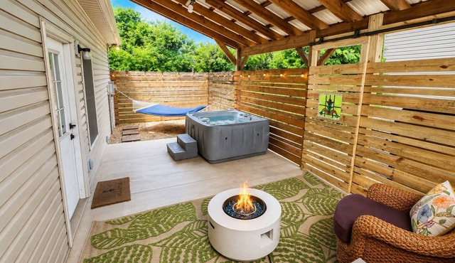 Stylish Asheville Retreat w/Hot Tub, Fire Pit & Private Patio Near Downtown.