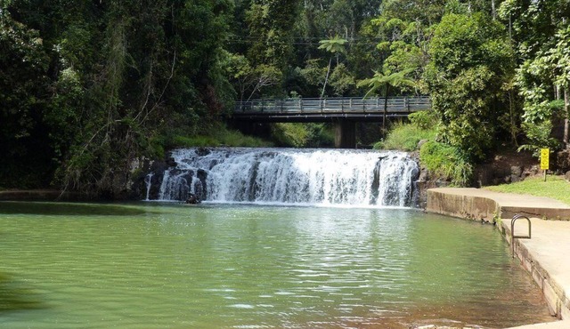 WATERFALL ACROSS THE ROAD