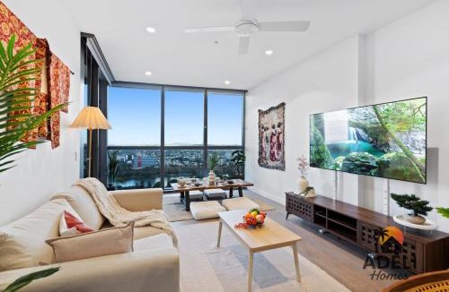 Brisbane Central Business District Apartment | Tokyo Calm Elegant CBD Escape at Queen’s Wharf