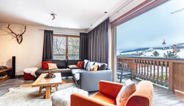 Holiday Apartment "Mountain Lodge Leogang - Top4" with Mountain View, Balcony & Wi-Fi
